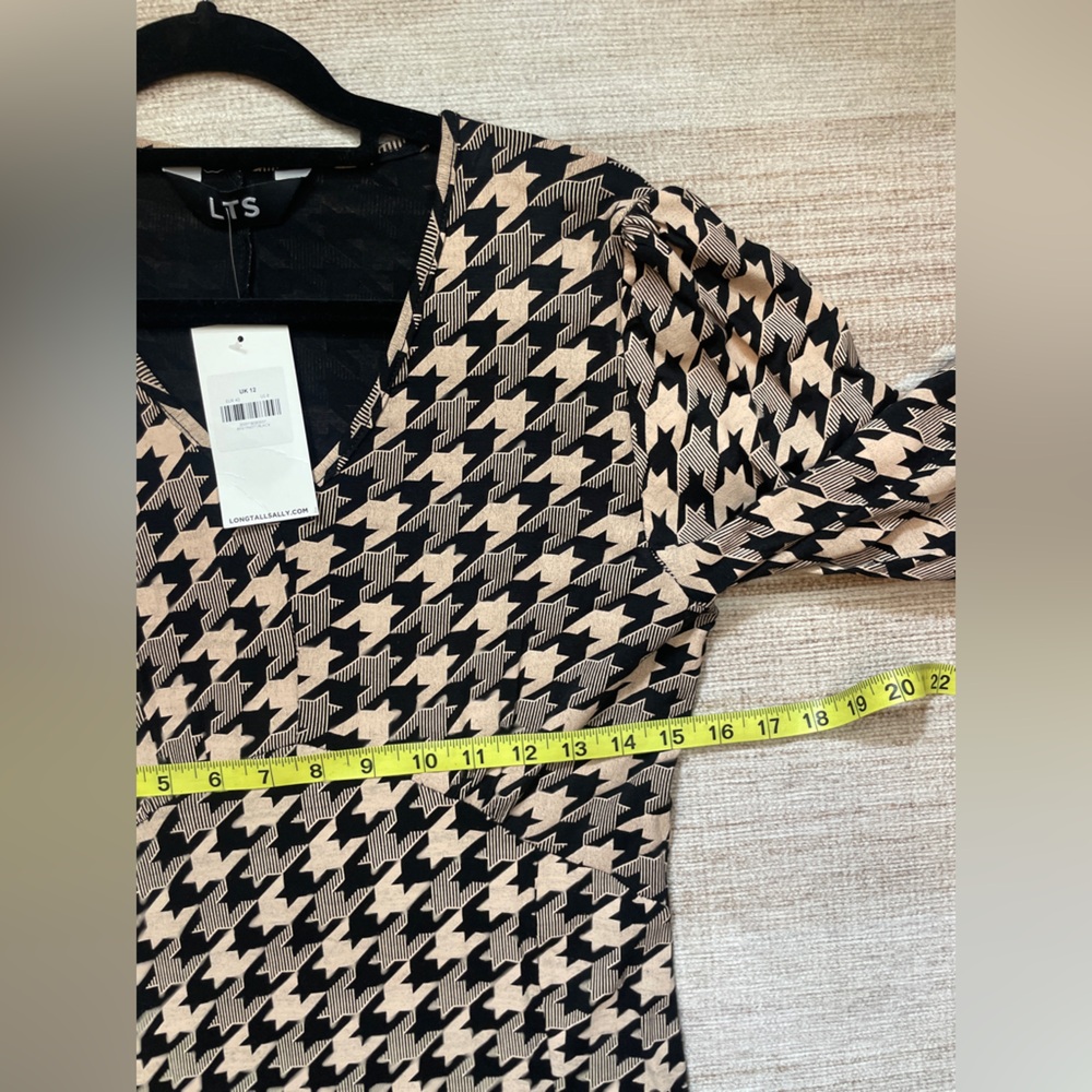 NWT Long Tall Sally Midi Dress | Houndstooth | Size US 8 UK 12 | Tall Sized - Picture 9 of 13